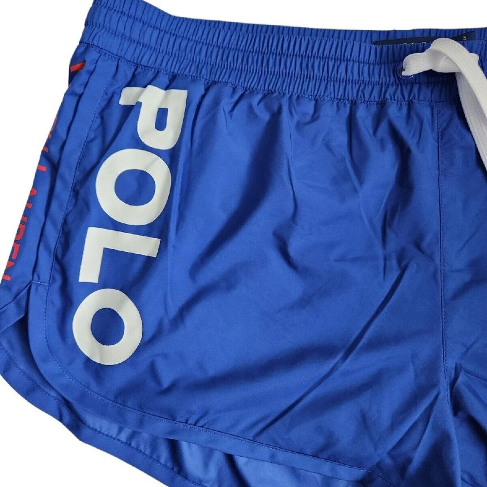 NWT Polo Ralph Lauren Women’s Blue Running Athletic Shorts - Picture 2 of 7